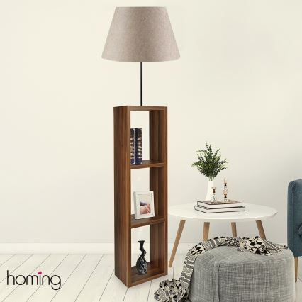 Podna lampa AYD 1xE27/40W/230V braon/siva