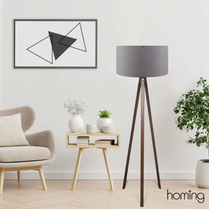 Podna lampa AYD 1xE27/40W/230V braon/siva