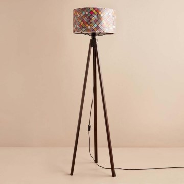 Podna lampa AYD 1xE27/40W/230V, braon/višebojna