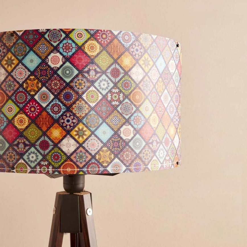 Podna lampa AYD 1xE27/40W/230V, braon/višebojna