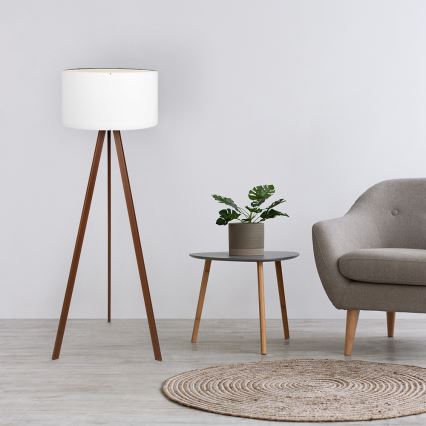 Podna lampa AYD 1xE27/60W/230V bela/braon