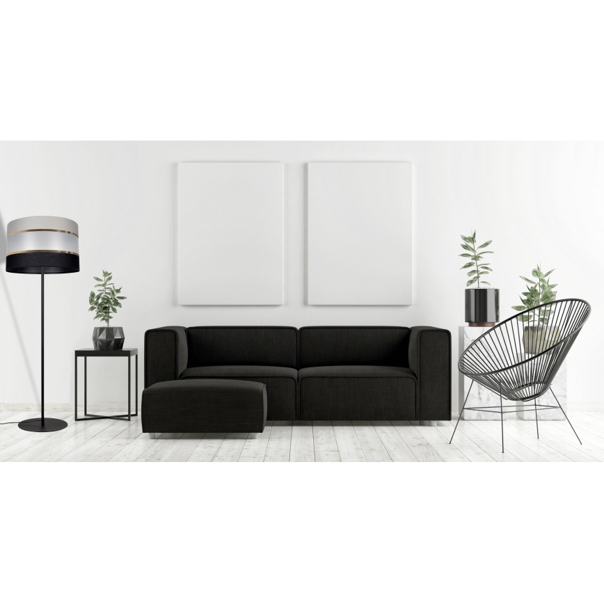 Podna lampa CORAL  1xE27/60W/230V crna/siva