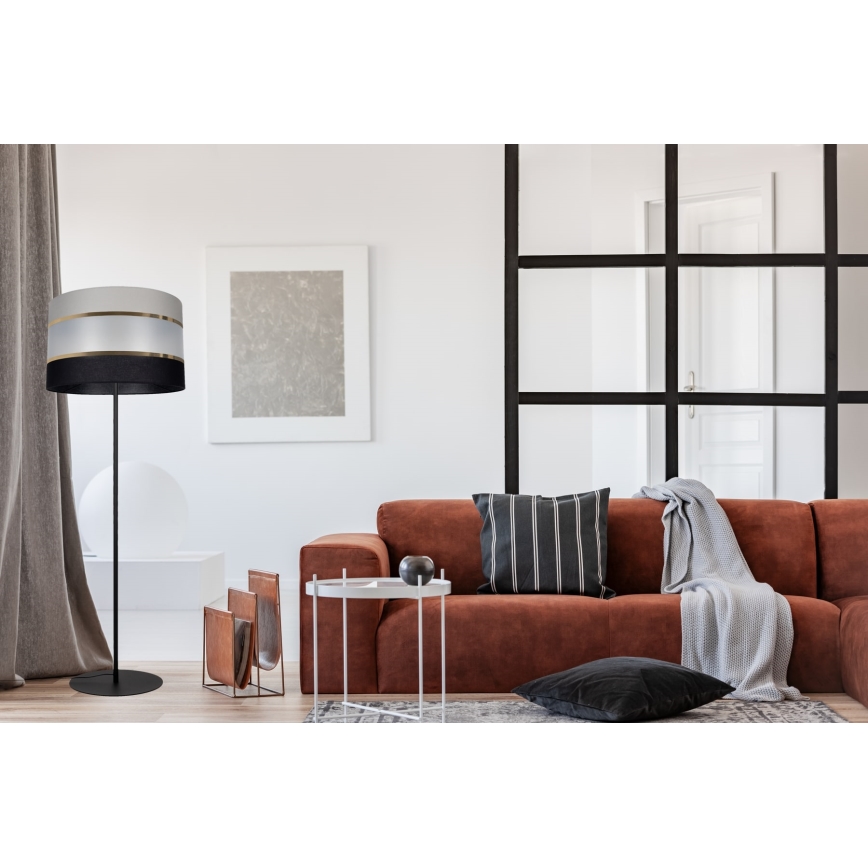 Podna lampa CORAL  1xE27/60W/230V crna/siva