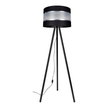 Podna lampa CORAL 1xE27/60W/230V wenge/crna/matni hrom