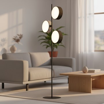 Podna lampa DRUMZ 3xE14/10W/230V crna/siva