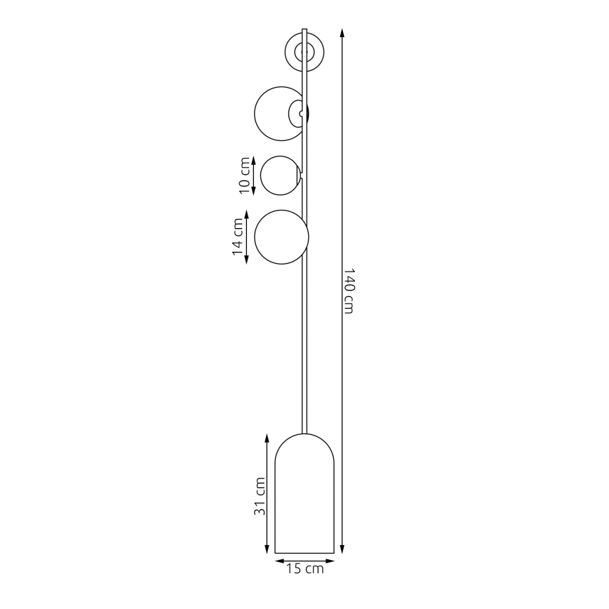 Podna lampa ETNO 4xG9/8W/230V bela