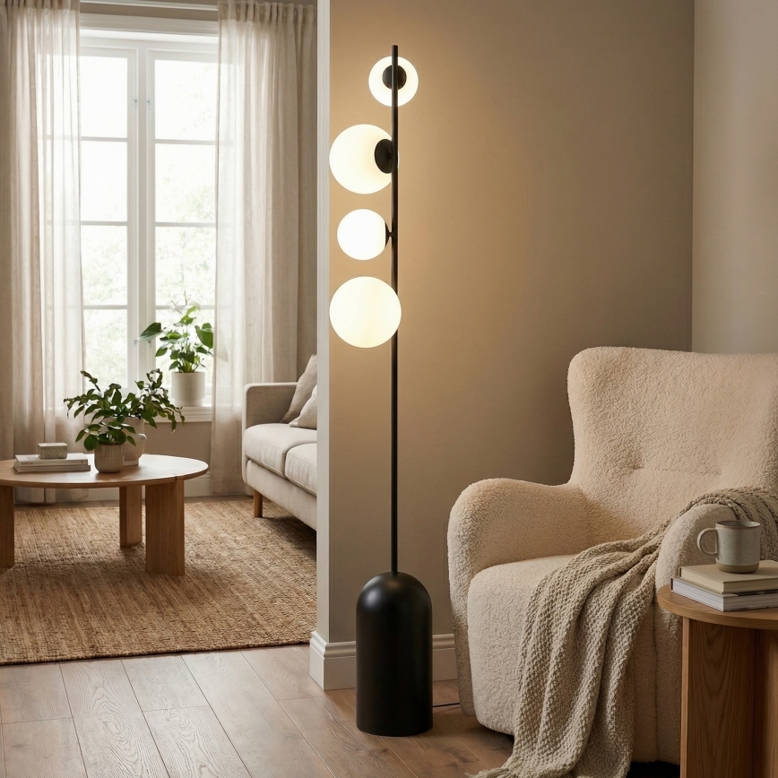 Podna lampa ETNO 4xG9/8W/230V crna