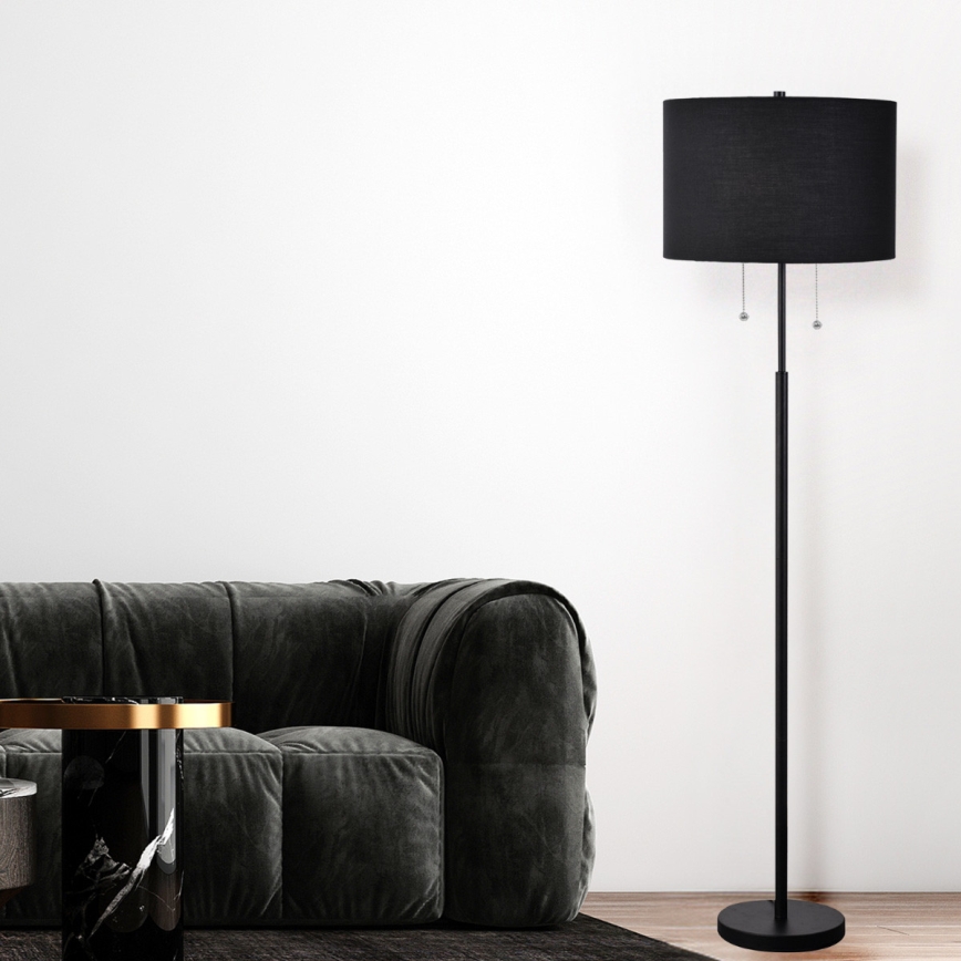 Podna lampa FOGO 2xE27/15W/230V crna