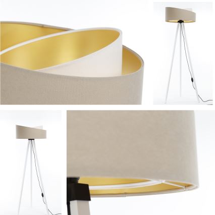 Podna lampa GALAXY 1xE27/60W/230V bež/bela
