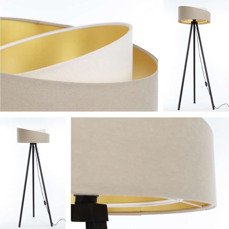 Podna lampa GALAXY 1xE27/60W/230V bež/bela/wenge