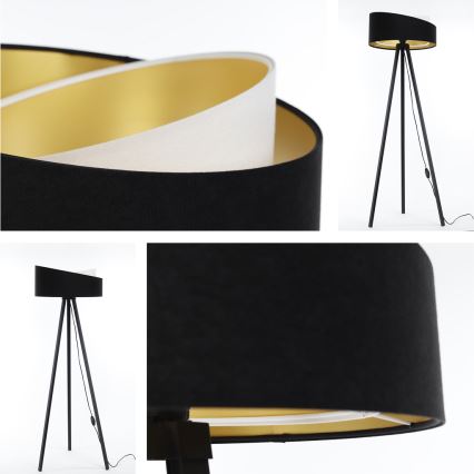 Podna lampa GALAXY 1xE27/60W/230V crna/bela/wenge
