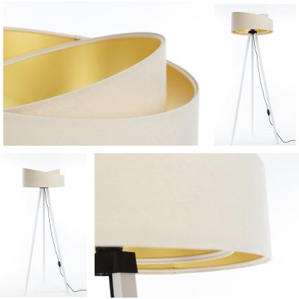 Podna lampa GALAXY 1xE27/60W/230V krem/bela