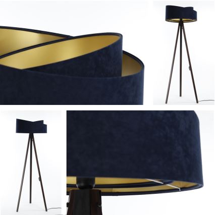 Podna lampa GALAXY 1xE27/60W/230V plava/wenge