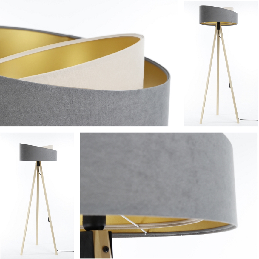 Podna lampa GALAXY 1xE27/60W/230V siva/bež