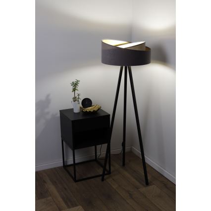 Podna lampa GALAXY 1xE27/60W/230V siva/krem/wenge
