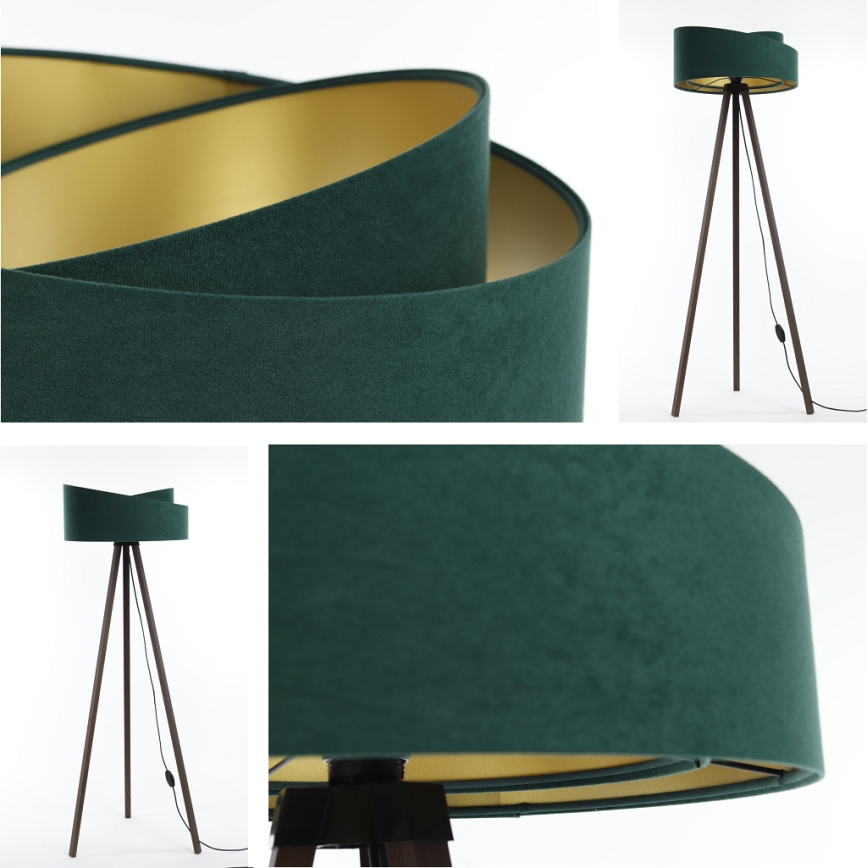 Podna lampa GALAXY 1xE27/60W/230V zelena/braon