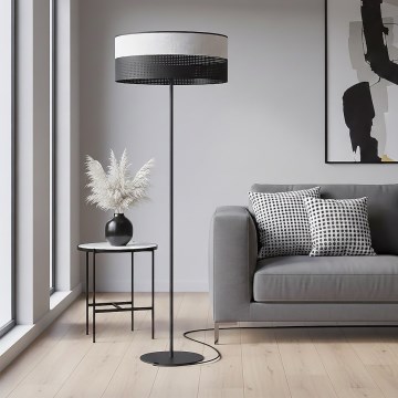 Podna lampa KARBON 1xE27/15W/230V crna/siva
