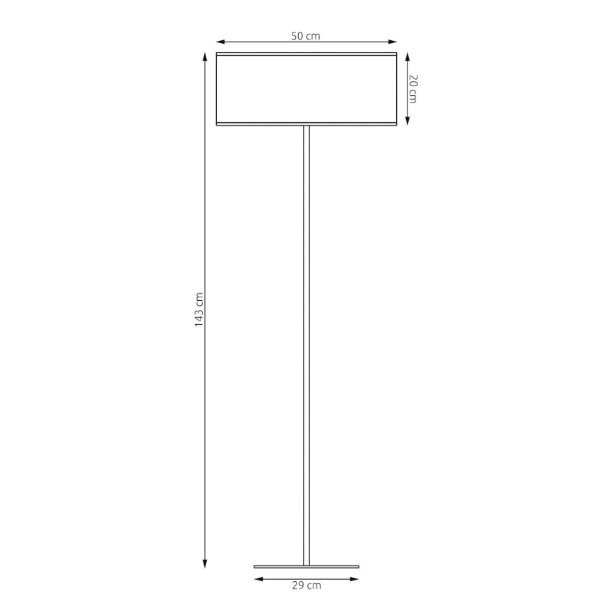 Podna lampa KARBON 1xE27/15W/230V crna/siva