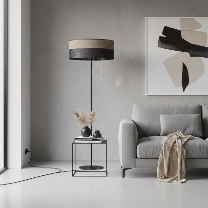 Podna lampa KARBON 1xE27/15W/230V crna/smeđa