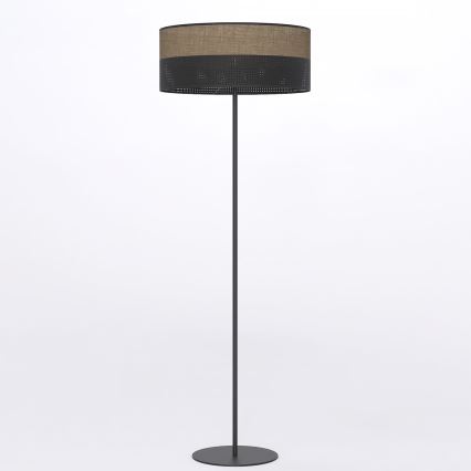Podna lampa KARBON 1xE27/15W/230V crna/smeđa