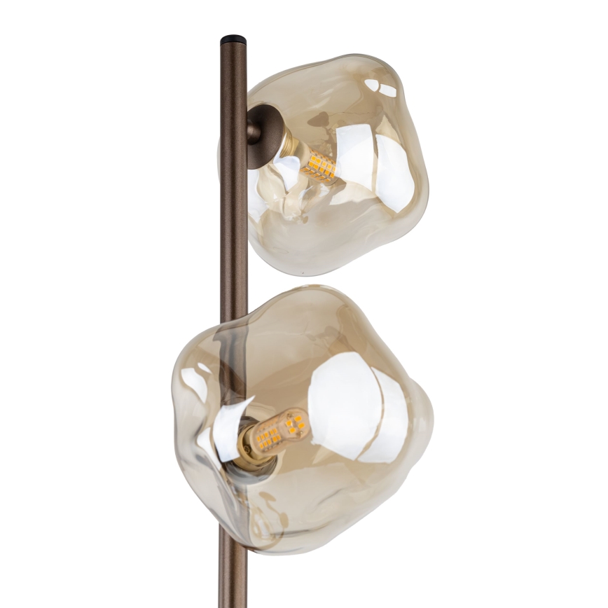 Podna lampa LAVA 3xG9/8W/230V bronzana/zadimljeno bež