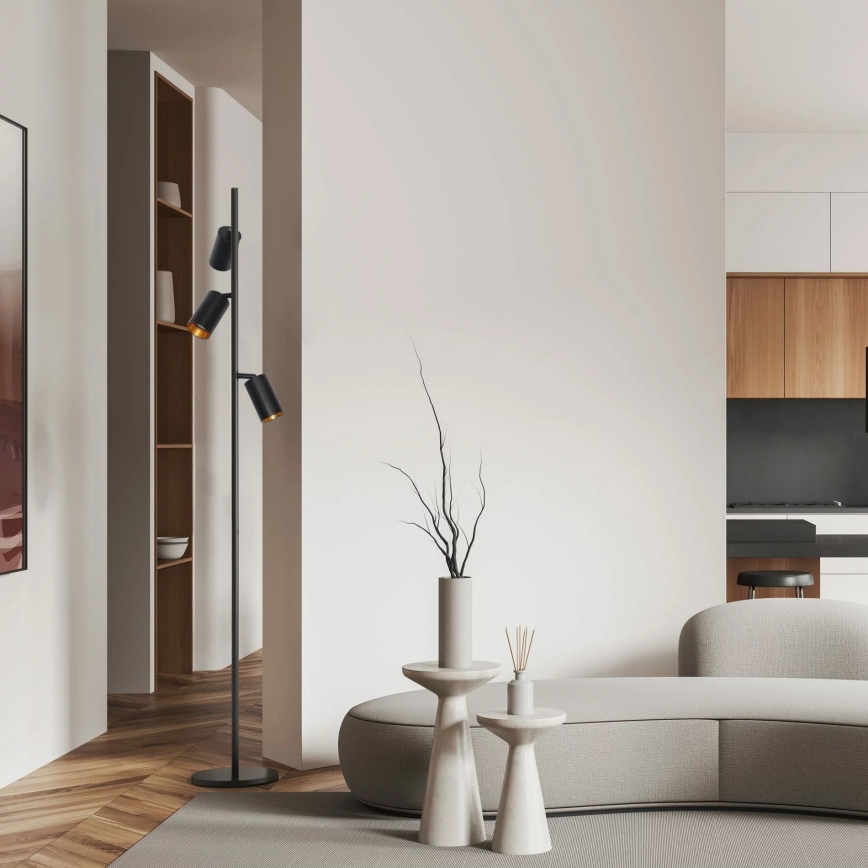 Podna lampa MARIBEL 3xGU10/12W/230V crna