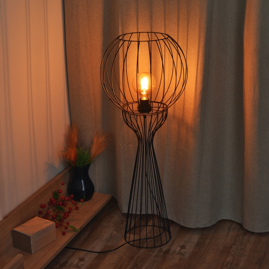 Podna lampa MERCURE 1xE27/15W/230V crna