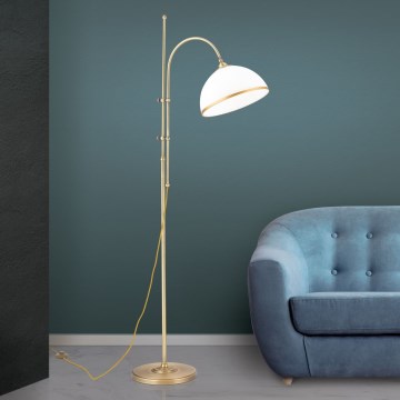 Podna lampa OLD LAMP 1xE27/40W/230V bela/mesing