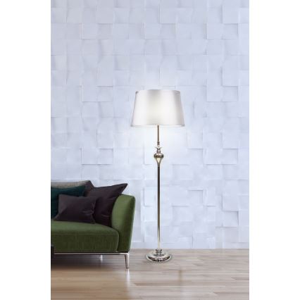 Podna lampa PRIMA 1xE27/60W/230V srebrna/sjajni hrom