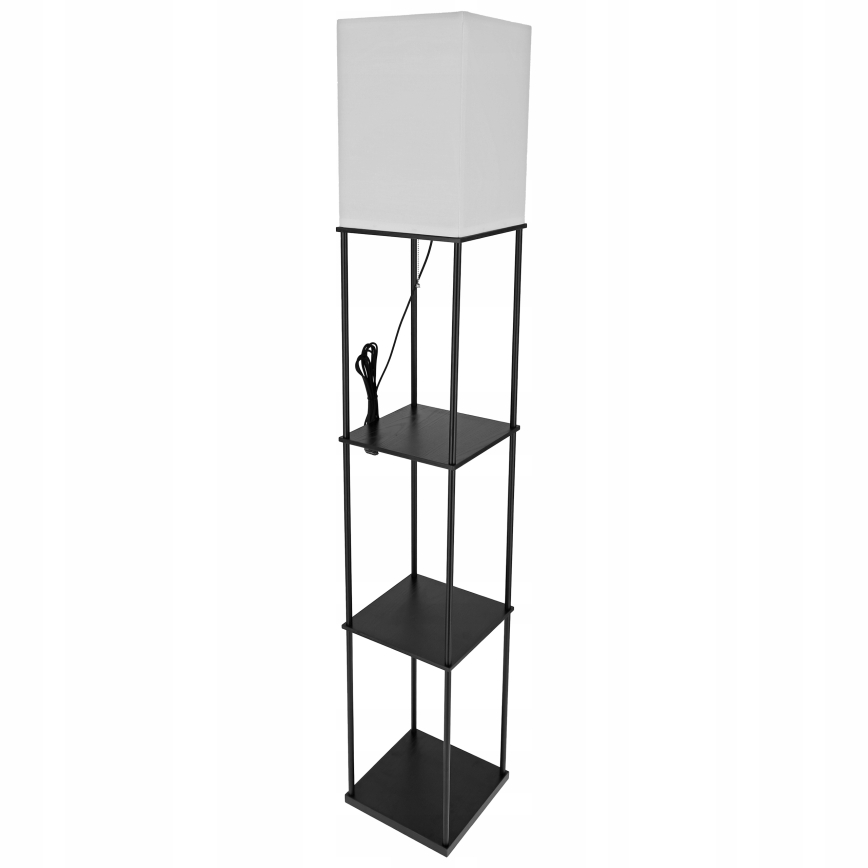 Podna lampa sa policama 1xE27/40W/230V crna/bela