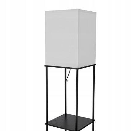 Podna lampa sa policama 1xE27/40W/230V crna/bela