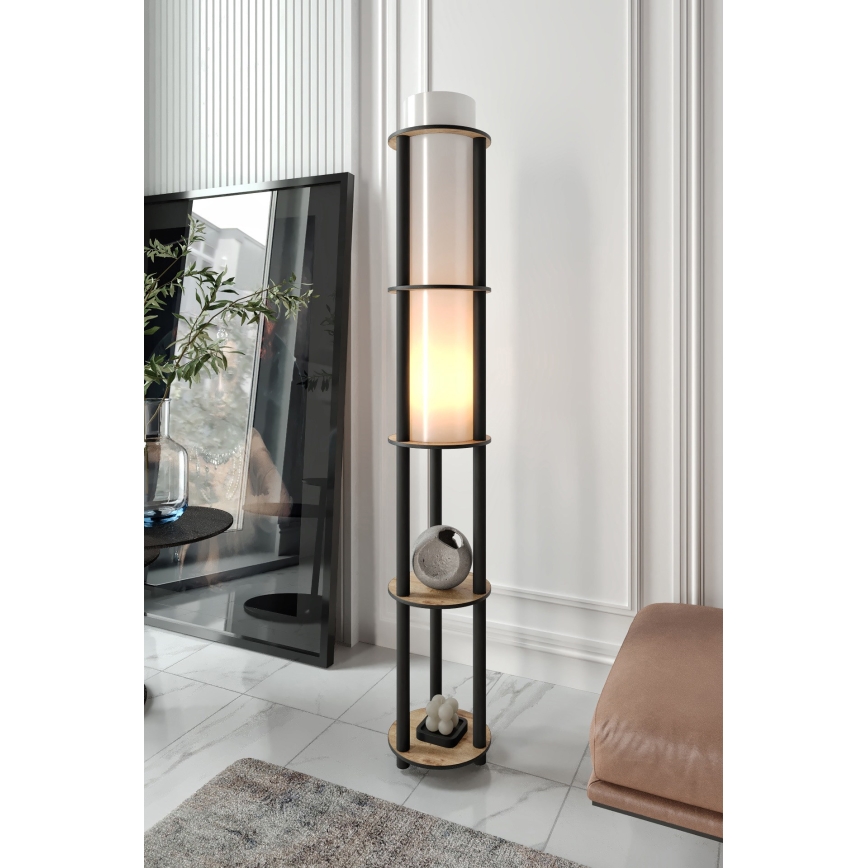 Podna lampa sa policama NOTO 1xE27/40W/230V bež/crna