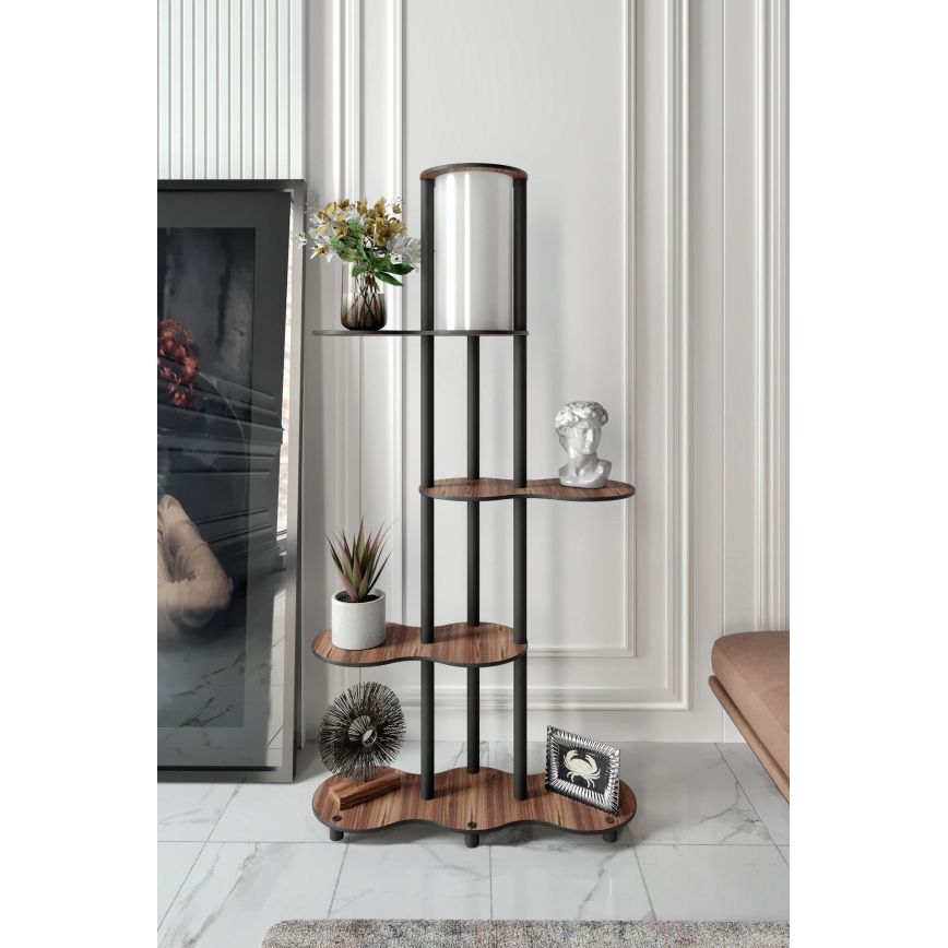 Podna lampa sa policama NOTO 1xE27/40W/230V braon/crna