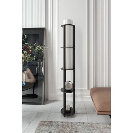 Podna lampa sa policama NOTO 1xE27/40W/230V crna