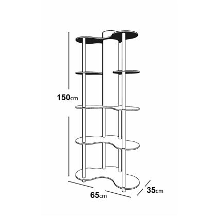 Podna lampa sa policama NOTO 1xE27/40W/230V crna