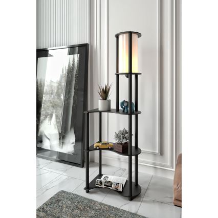 Podna lampa sa policama NOTO 1xE27/40W/230V crna