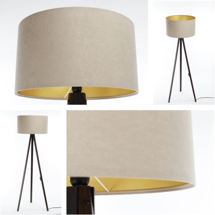 Podna lampa STANDART 1xE27/60W/230V bež/wenge