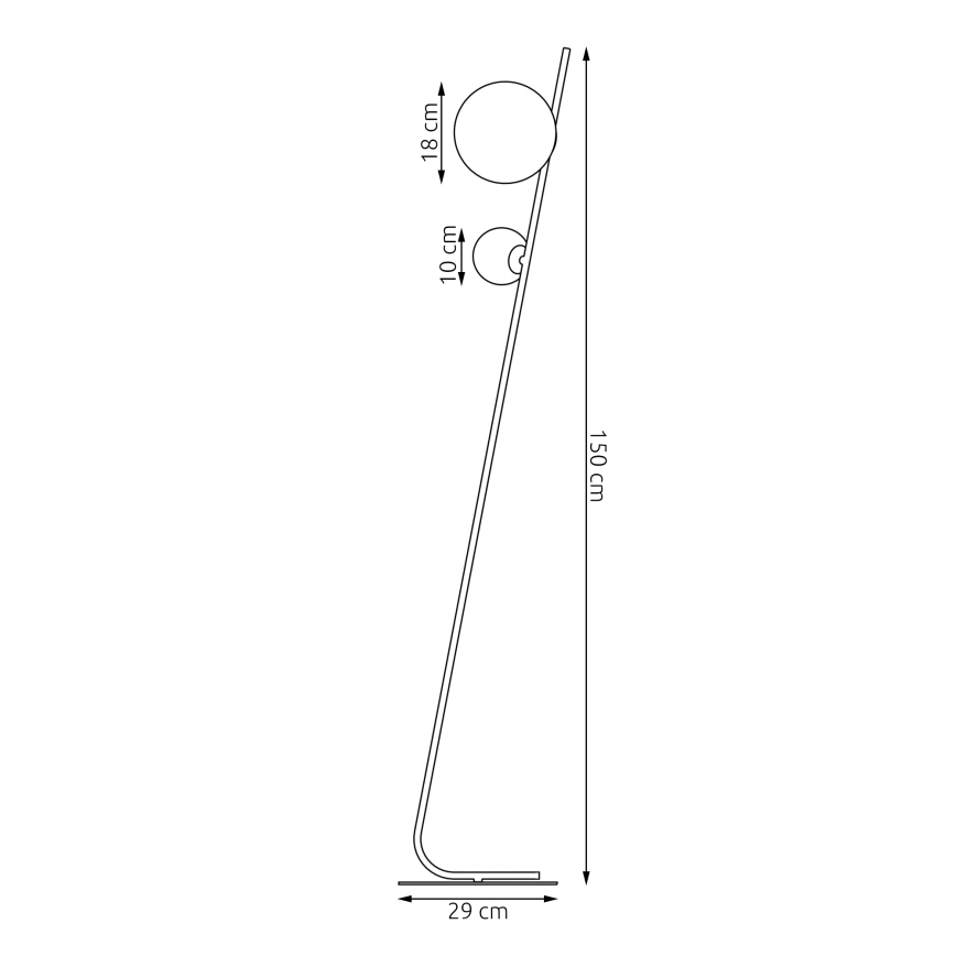 Podna lampa TATU 2xG9/8W/230V bela