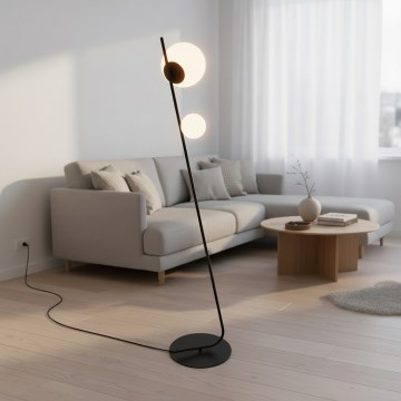 Podna lampa TATU 2xG9/8W/230V crna