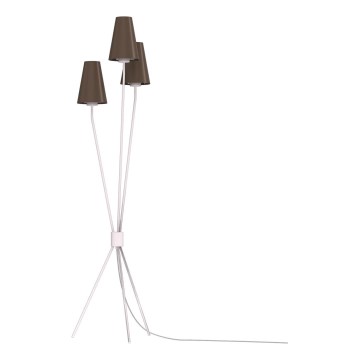 Podna lampa TREFOT 3xE14/15W/230V braon/krem