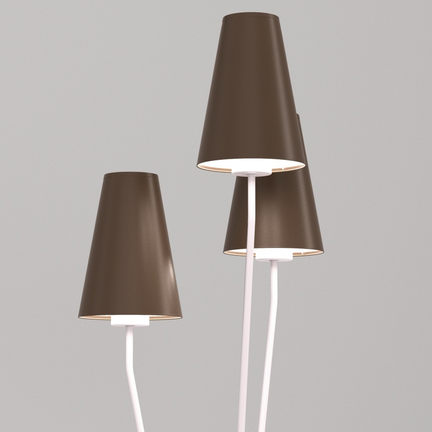 Podna lampa TREFOT 3xE14/15W/230V braon/krem