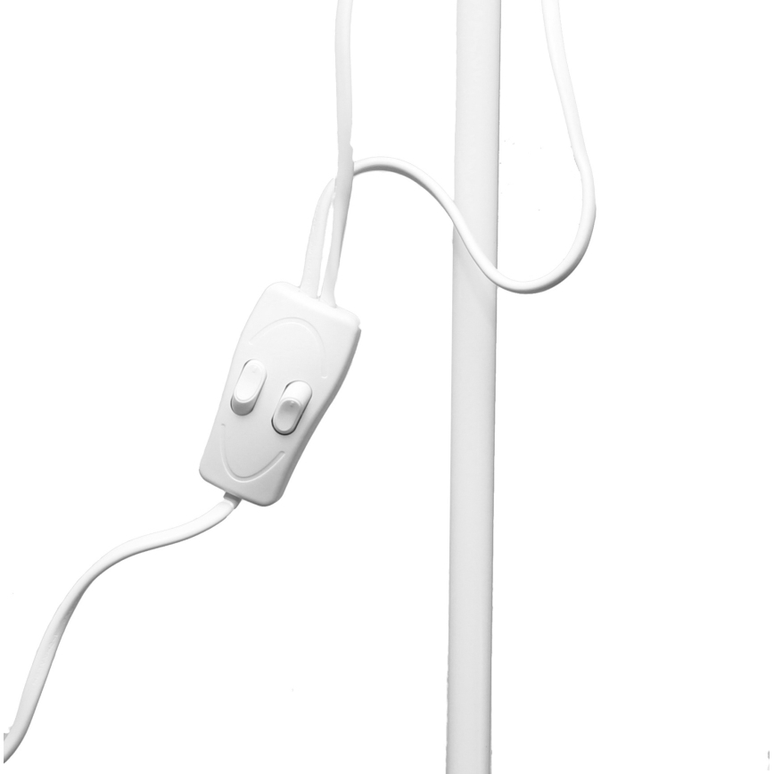 Podna lampa WENDY 1xE27/100W/230V + 1xE14/40W bela