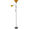 Podna lampa WENDY 1xE27/100W/230V + 1xE14/40W mat hrom/narandžasta