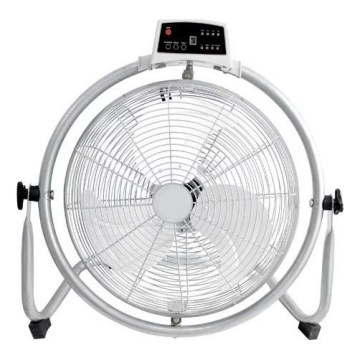 Podni ventilator 90W/230V, prečnik 45 cm, srebrna + daljinski upravljač