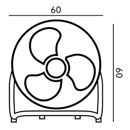 Podni ventilator VIENTO 100W/230V, sjajni hrom