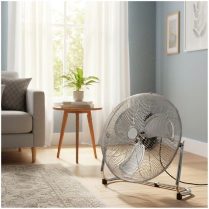 Podni ventilator VIENTO 200W/230V sjajni hrom