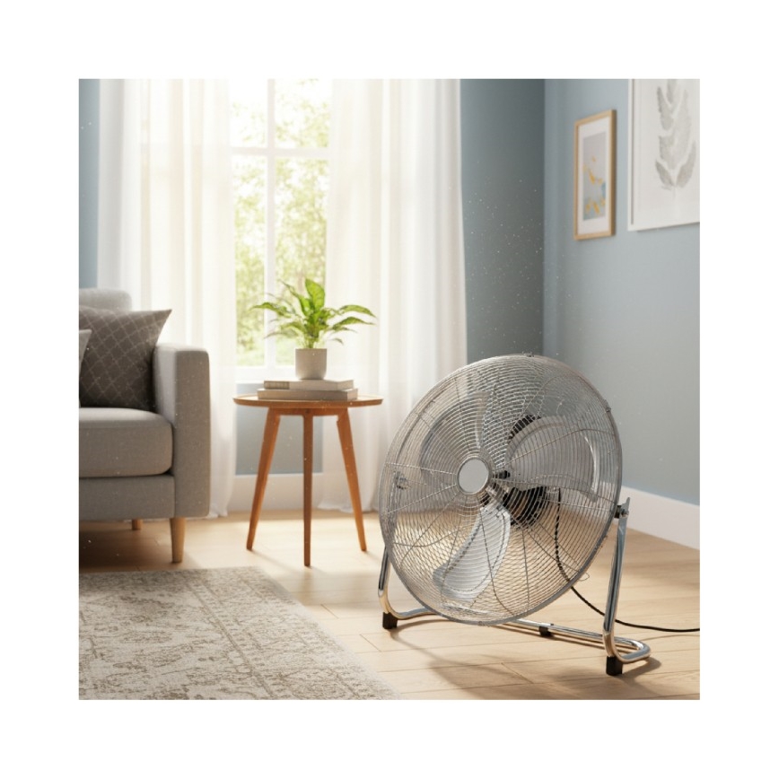 Podni ventilator VIENTO 200W/230V sjajni hrom