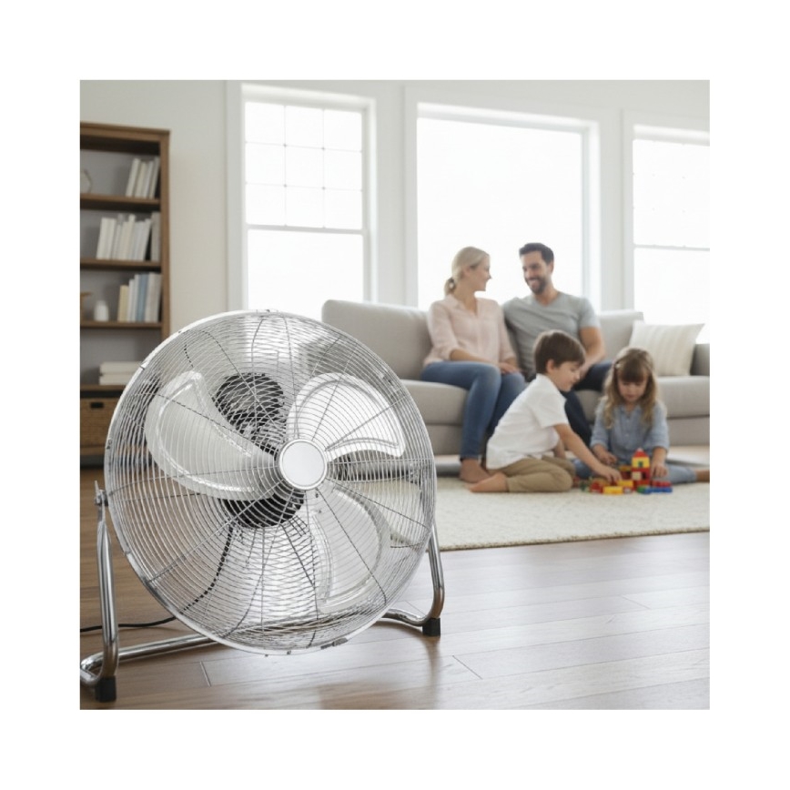 Podni ventilator VIENTO 200W/230V sjajni hrom