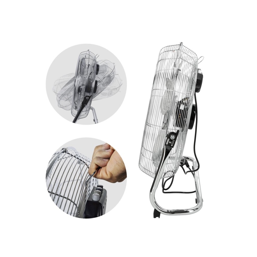 Podni ventilator VIENTO 200W/230V sjajni hrom