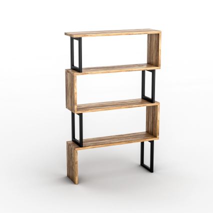 Polica za knjige CEYLAN 128x80 cm braon/crna